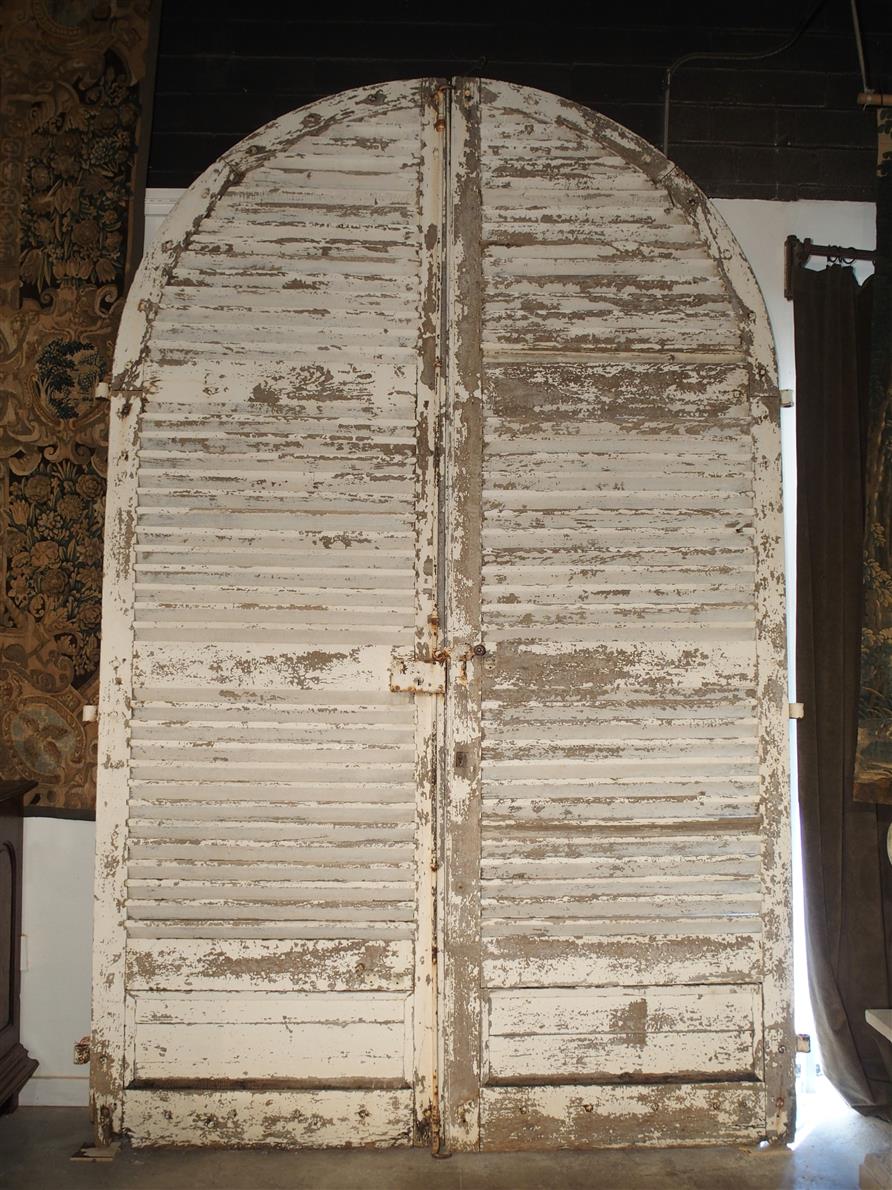 ARCHITECTURAL SALVAGE TWO SETS OF SIX SHUTTERS ANTIQUE FRENCH CHATEAU SHUTTERS