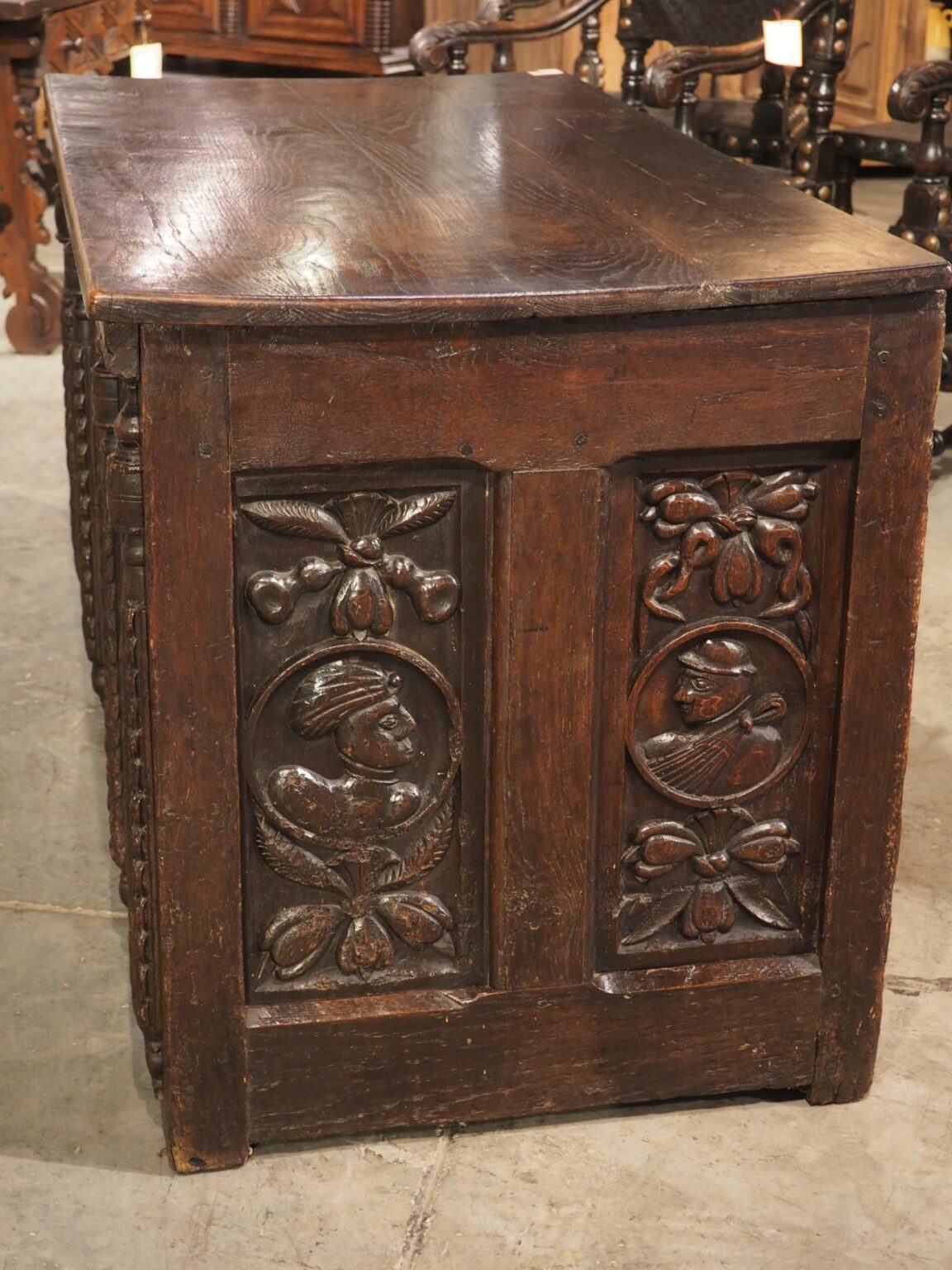 16th Century French Renaissance Chest in Carved Oak - Le Louvre French ...