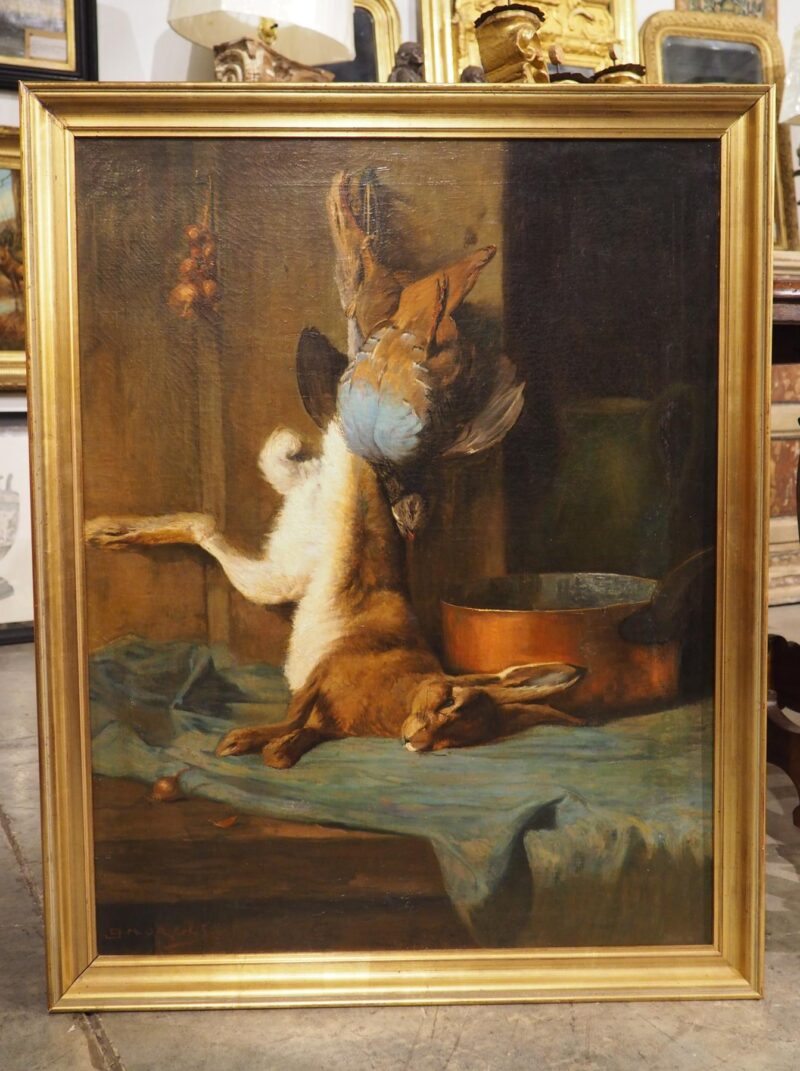 19th Century French Nature Morte Oil Painting in Giltwood Frame, Signed Georges - Image 3