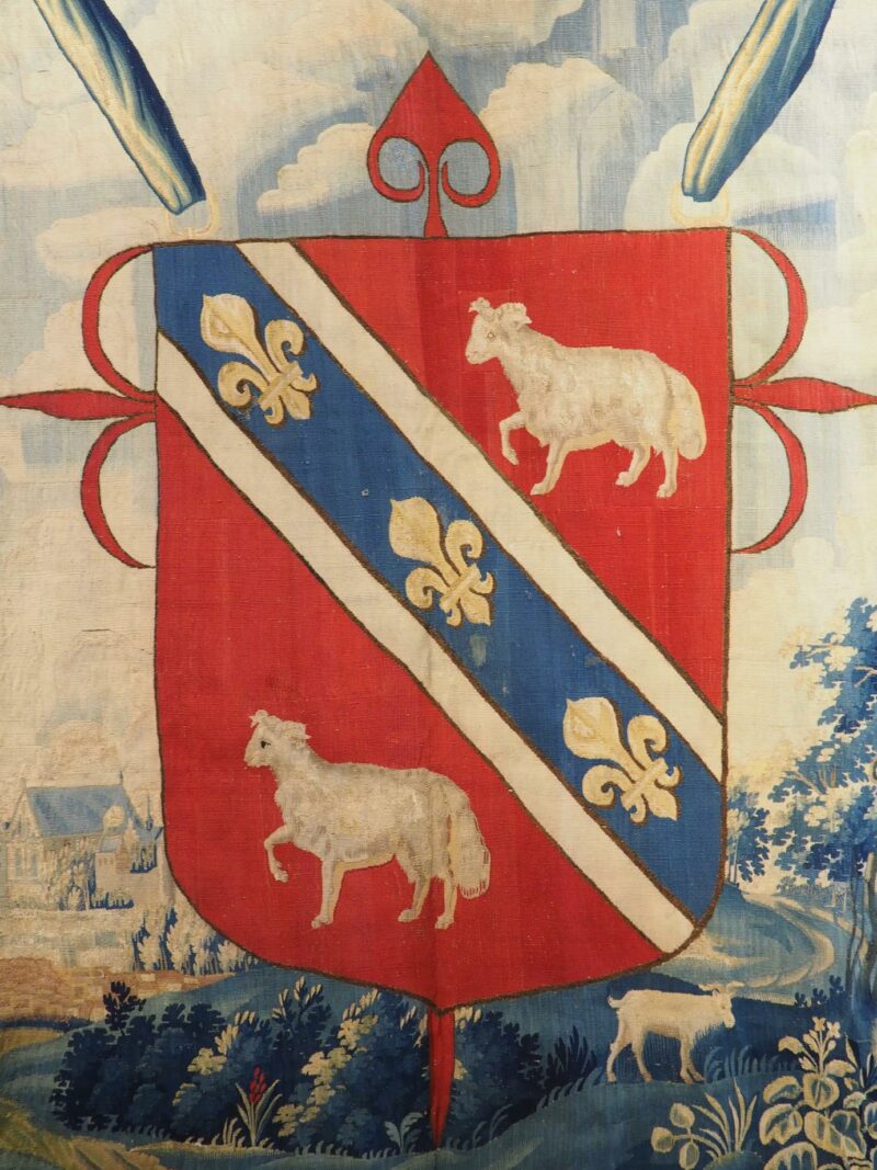 Rare, Noble Coat of Arms Tapestry, Order of Santiago, Trogner Family, C. 1650 - Image 9