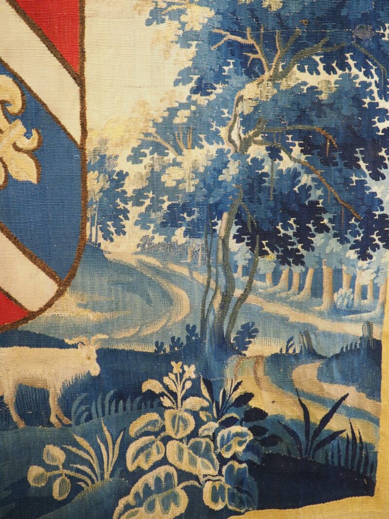 Rare, Noble Coat of Arms Tapestry, Order of Santiago, Trogner Family, C. 1650 - Image 12