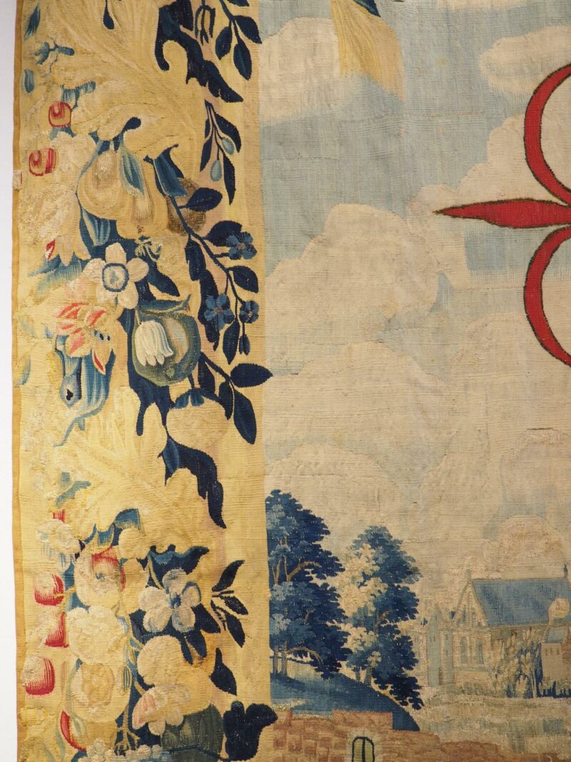 Rare, Noble Coat of Arms Tapestry, Order of Santiago, Trogner Family, C. 1650 - Image 19