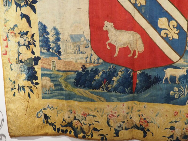 Rare, Noble Coat of Arms Tapestry, Order of Santiago, Trogner Family, C. 1650 - Image 6