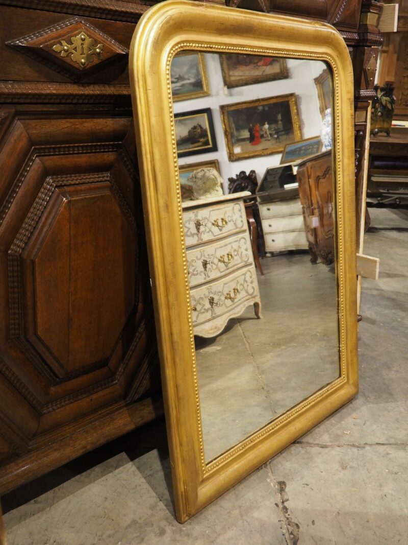 Circa 1850 French Gold Louis Philippe Mirror with Greek Key Motif - Image 13