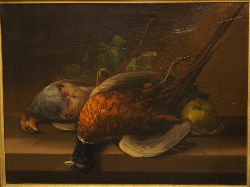 19th Century French School Nature Morte Oil on Canvas Painting in Giltwood Frame - Image 13