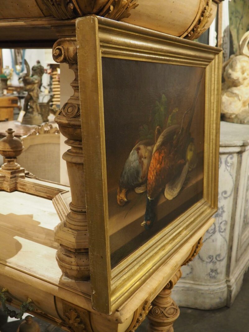 19th Century French School Nature Morte Oil on Canvas Painting in Giltwood Frame - Image 15