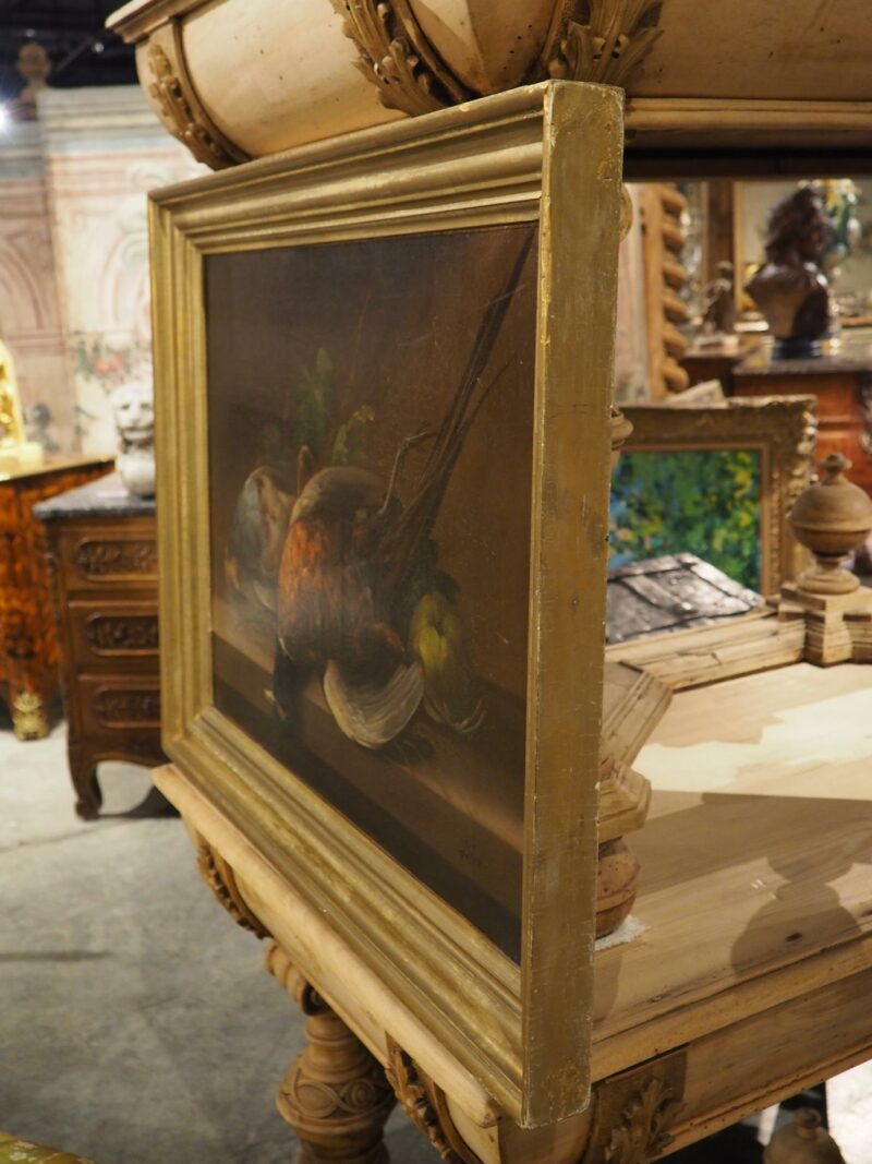 19th Century French School Nature Morte Oil on Canvas Painting in Giltwood Frame - Image 16