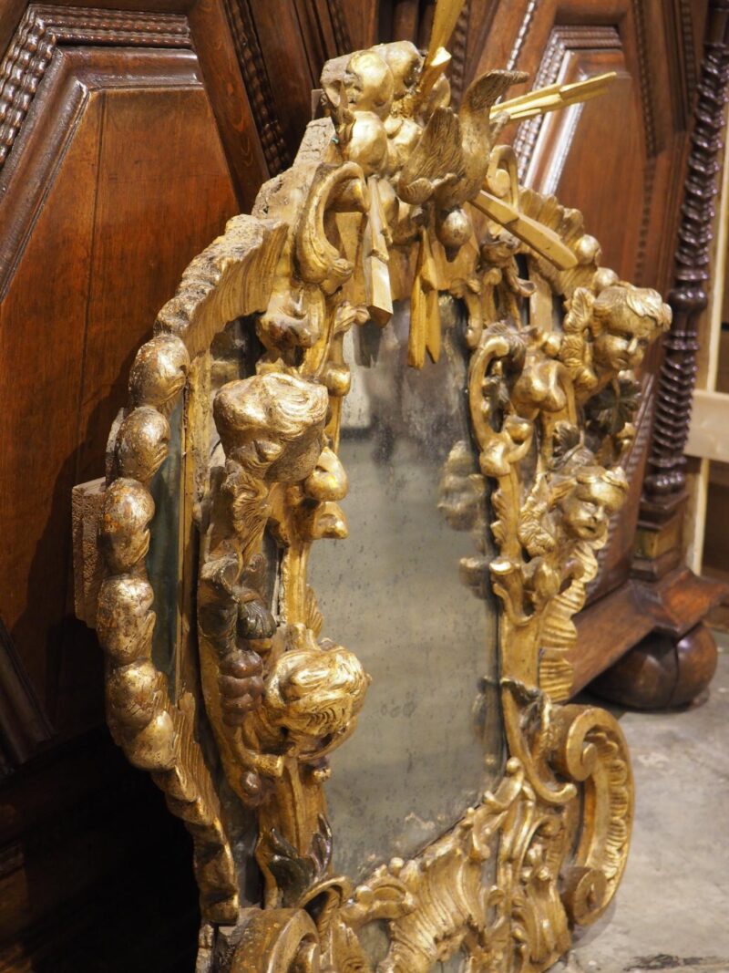 A Baroque Period Giltwood Altar Mirror from Dijon, France, Late 17th Century - Image 15