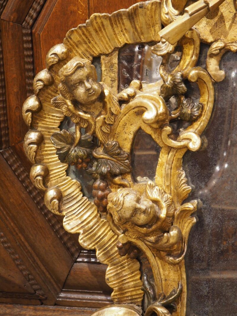 A Baroque Period Giltwood Altar Mirror from Dijon, France, Late 17th Century - Image 4