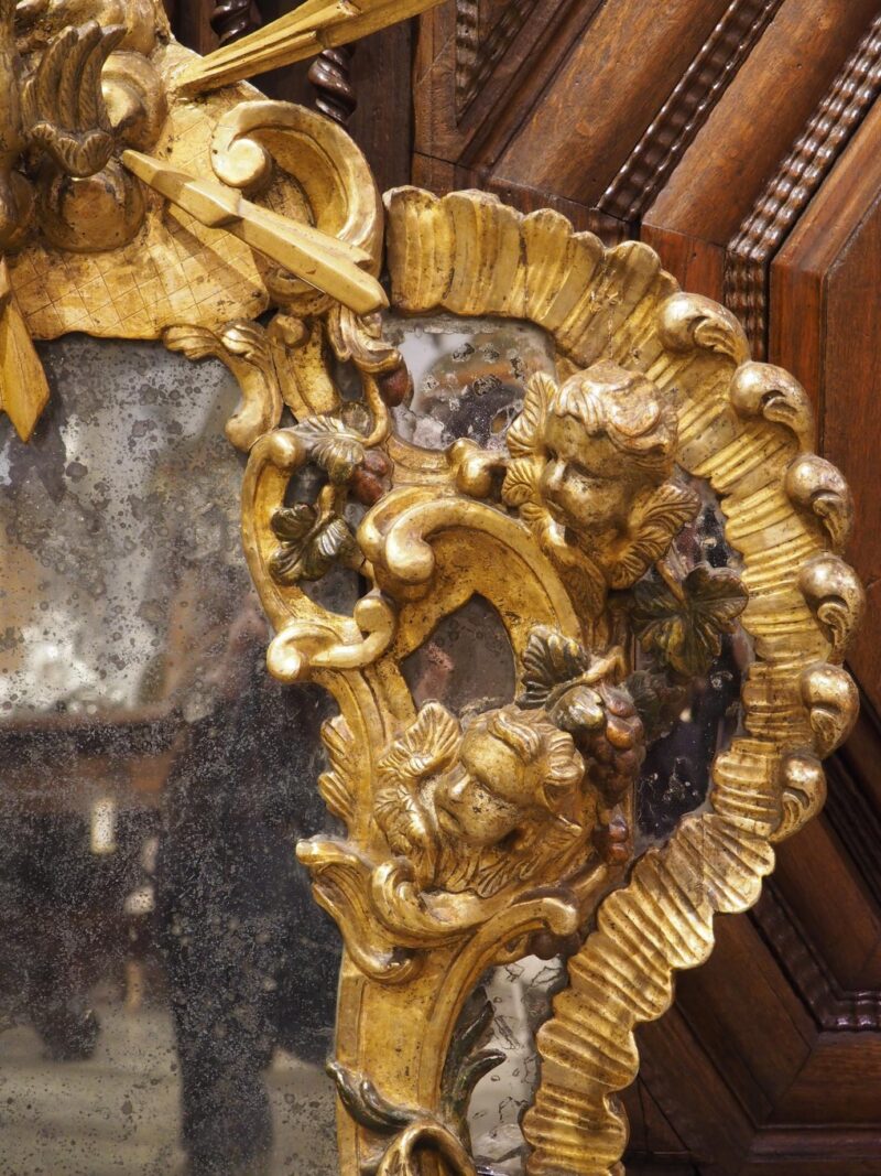 A Baroque Period Giltwood Altar Mirror from Dijon, France, Late 17th Century - Image 5