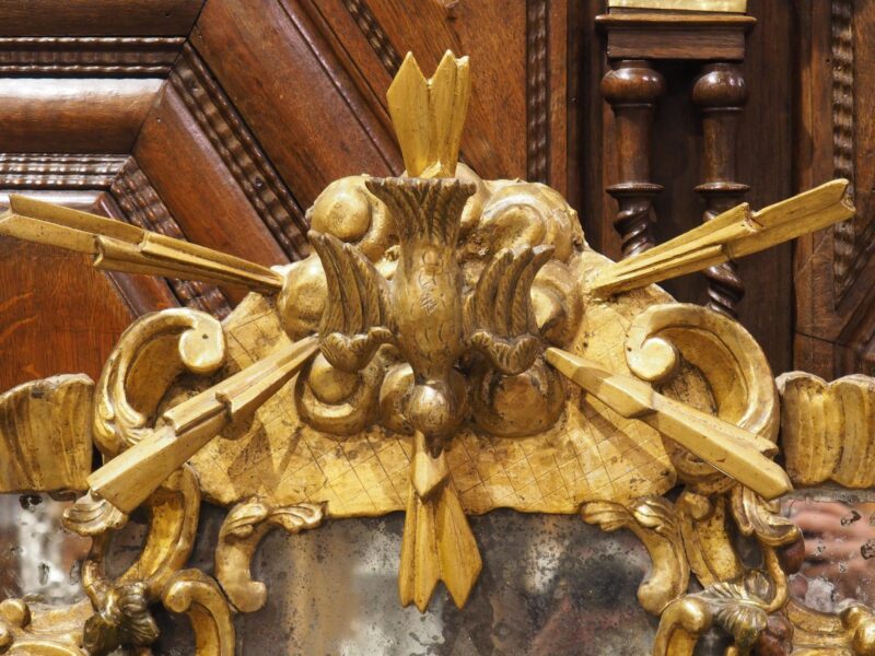 A Baroque Period Giltwood Altar Mirror from Dijon, France, Late 17th Century - Image 6