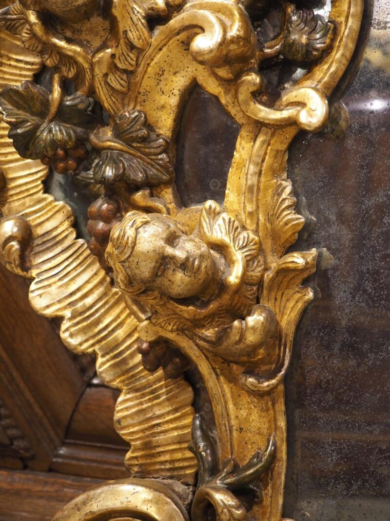 A Baroque Period Giltwood Altar Mirror from Dijon, France, Late 17th Century - Image 8