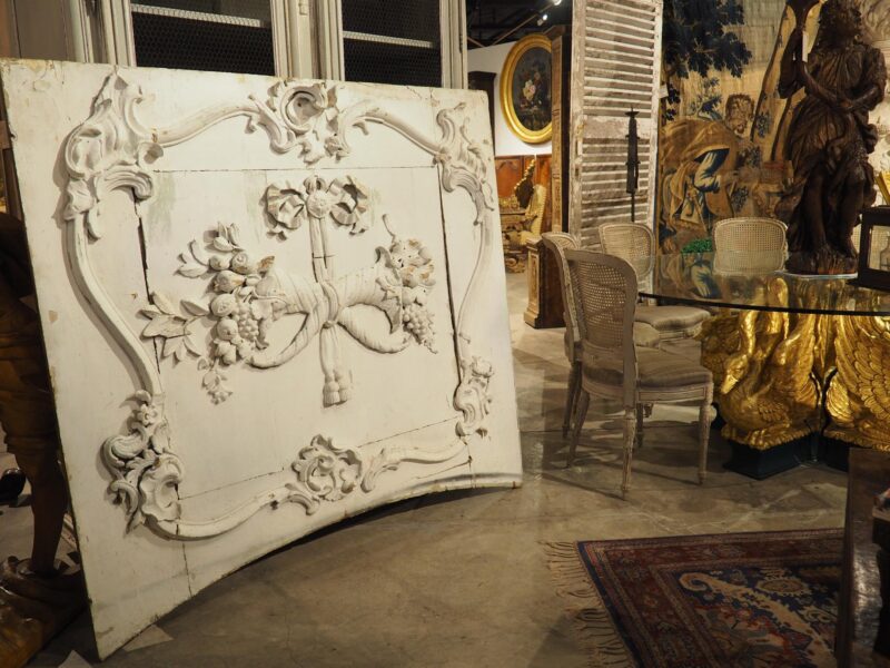 Large Painted Louis XVI Chateau Boiserie Overdoor, Circa 1760 - Image 14