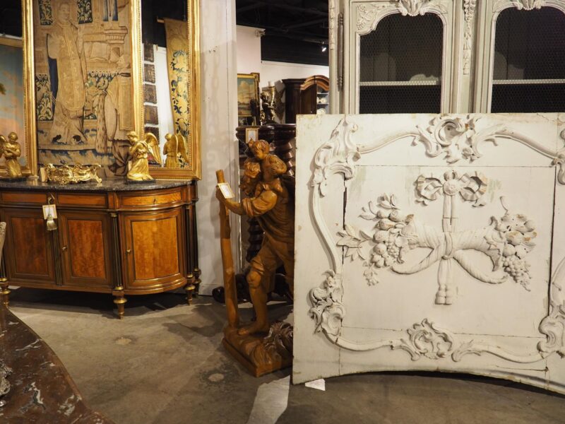 Large Painted Louis XVI Chateau Boiserie Overdoor, Circa 1760 - Image 17