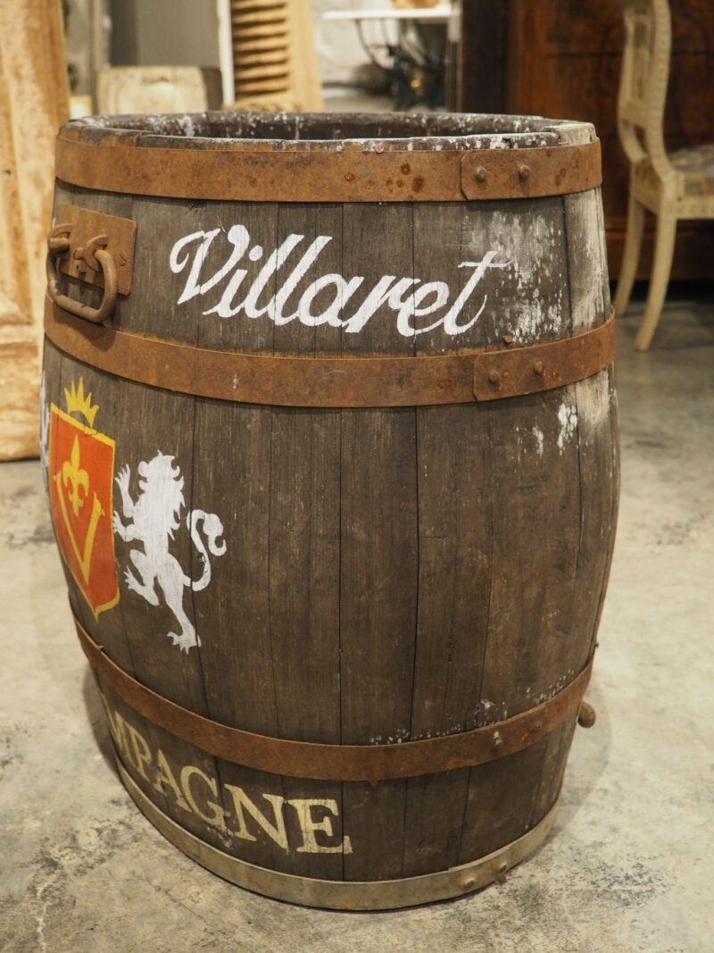 Chateau Villaret French Antique Champagne Barrel or Planter, Circa 1920s - Image 10