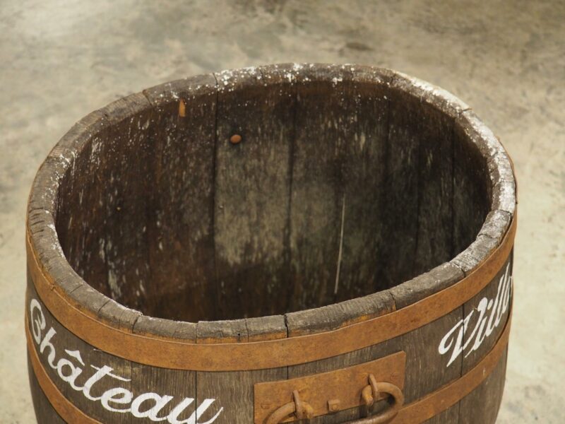 Chateau Villaret French Antique Champagne Barrel or Planter, Circa 1920s - Image 5