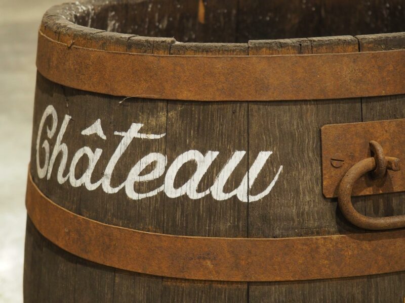 Chateau Villaret French Antique Champagne Barrel or Planter, Circa 1920s - Image 9