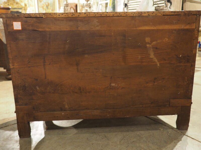 Unusual Antique French Walnut 2-Drawer Commode with Iron Pulls, 19th Century - Image 2