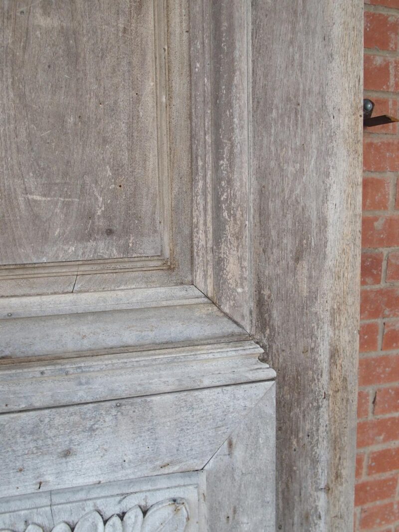 Heavy 19th Century French Walnut Entry Door with Carved Urn and Foliate Motifs - Image 10