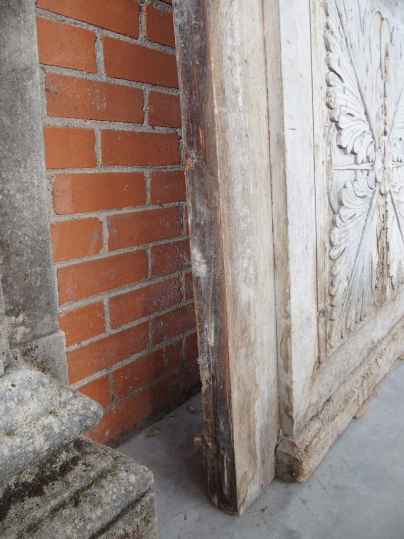 Heavy 19th Century French Walnut Entry Door with Carved Urn and Foliate Motifs - Image 13