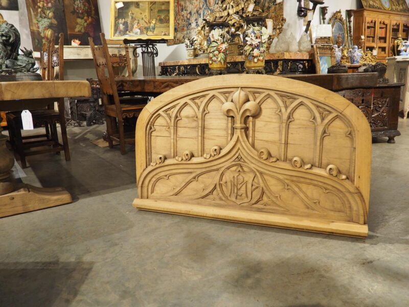 French Carved Oak Gothic Style Overdoor, Circa 1910 - Image 10