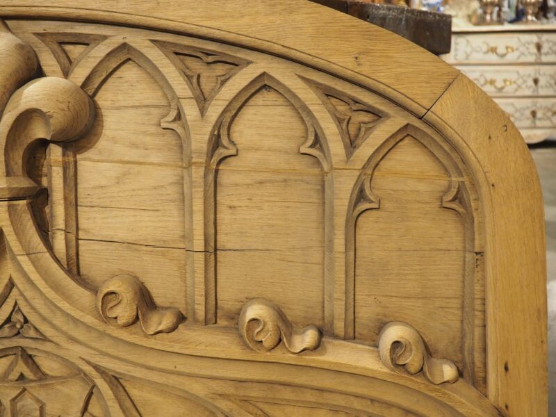 French Carved Oak Gothic Style Overdoor, Circa 1910 - Image 4