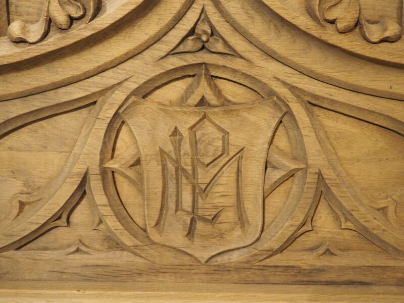 French Carved Oak Gothic Style Overdoor, Circa 1910 - Image 8