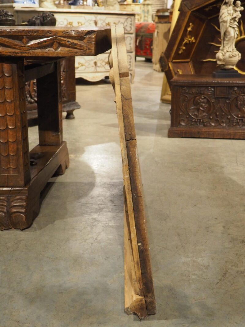 French Carved Oak Gothic Style Overdoor, Circa 1910 - Image 12