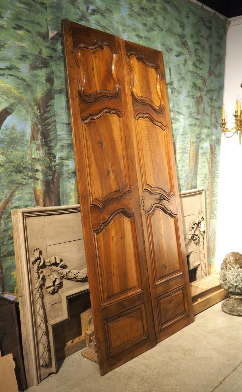 Pair of Tall 18th Century Walnut Interior Doors from Aix-en-Provence, France - Image 15