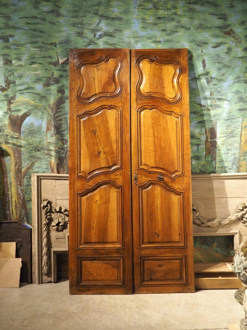 Pair of Tall 18th Century Walnut Interior Doors from Aix-en-Provence, France - Image 16