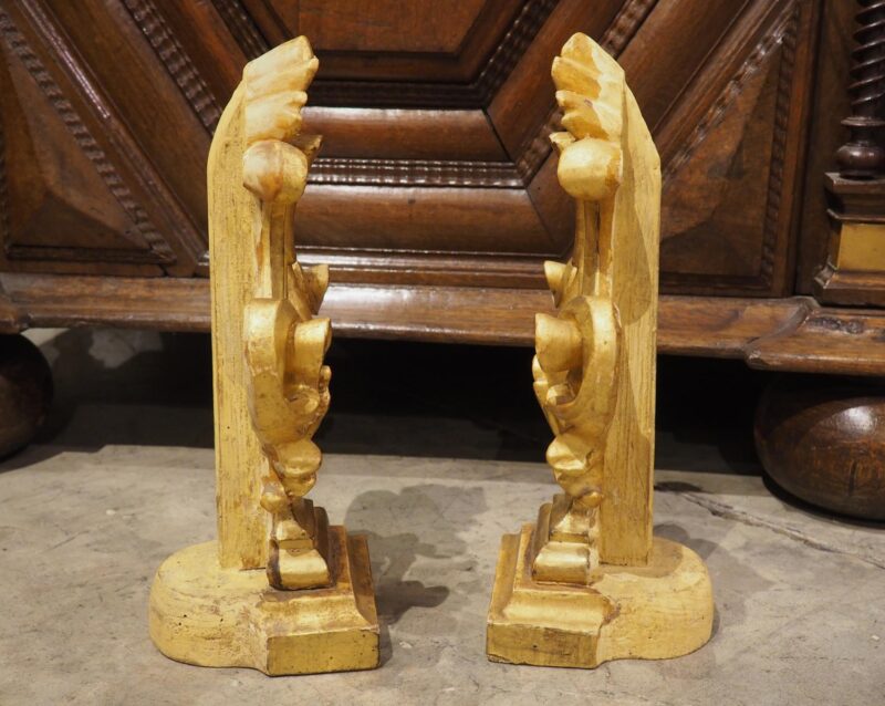 Pair of Decorative Circa 1750 Italian Giltwood Finials - Image 10