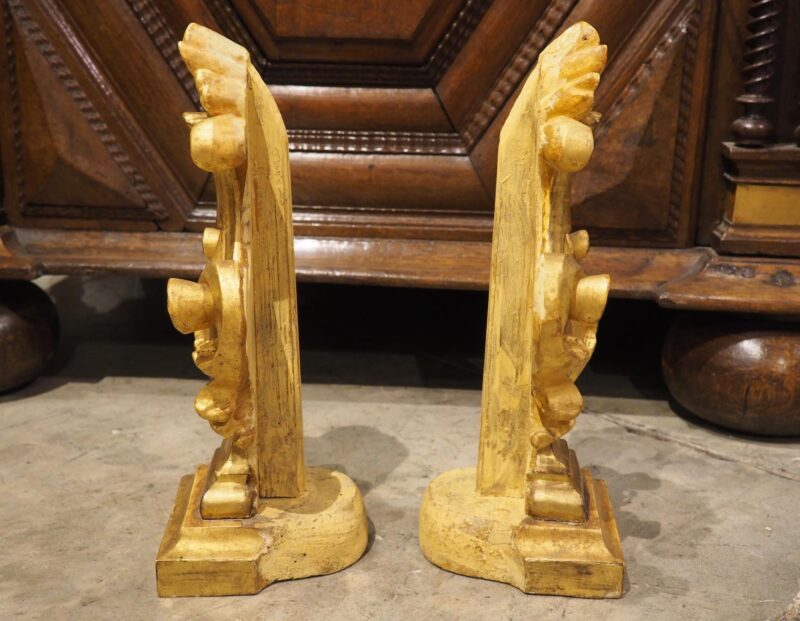 Pair of Decorative Circa 1750 Italian Giltwood Finials - Image 11