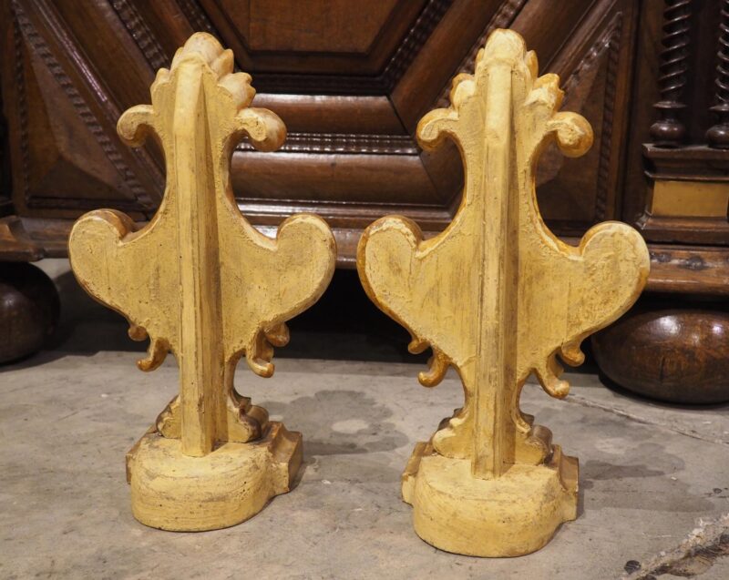 Pair of Decorative Circa 1750 Italian Giltwood Finials - Image 12