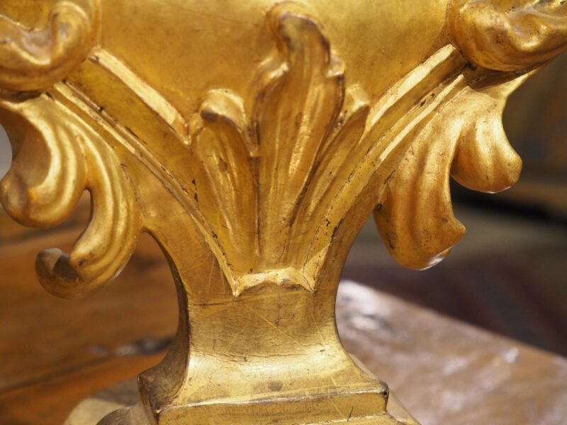 Pair of Decorative Circa 1750 Italian Giltwood Finials - Image 18