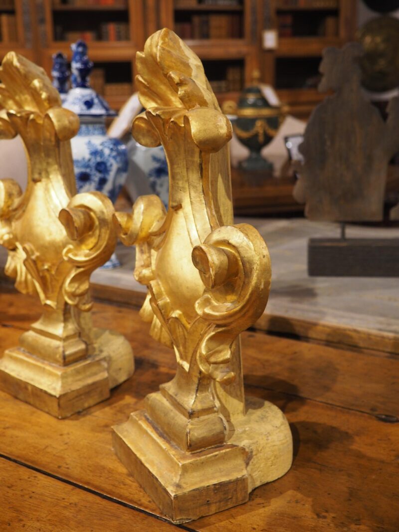 Pair of Decorative Circa 1750 Italian Giltwood Finials - Image 19