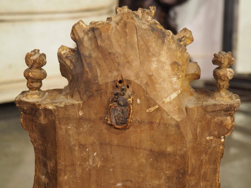 Small and Unique 18th Century Italian Giltwood Altar Niche on Stand - Image 9