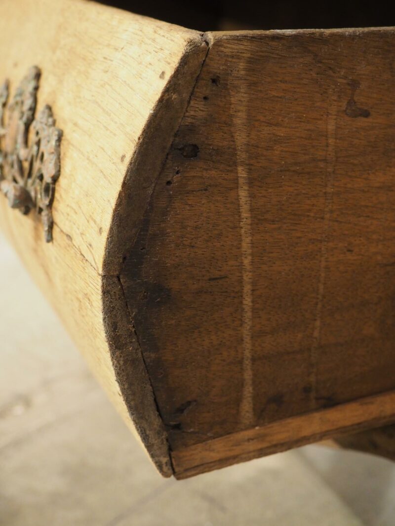 Antique Bleached Oak Drop Front Secretary Commode from Holland, Circa 1850 - Image 2