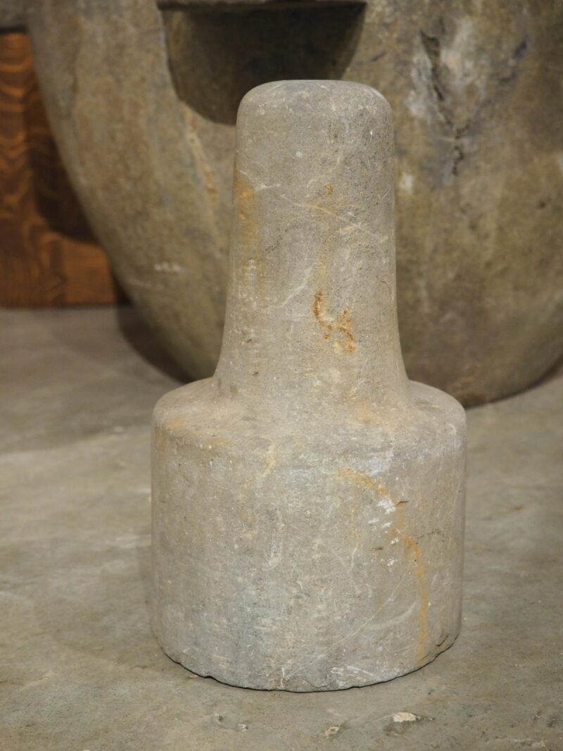 Oversized Antique Slate Mortar and Pestle from France, 19th Century - Image 9