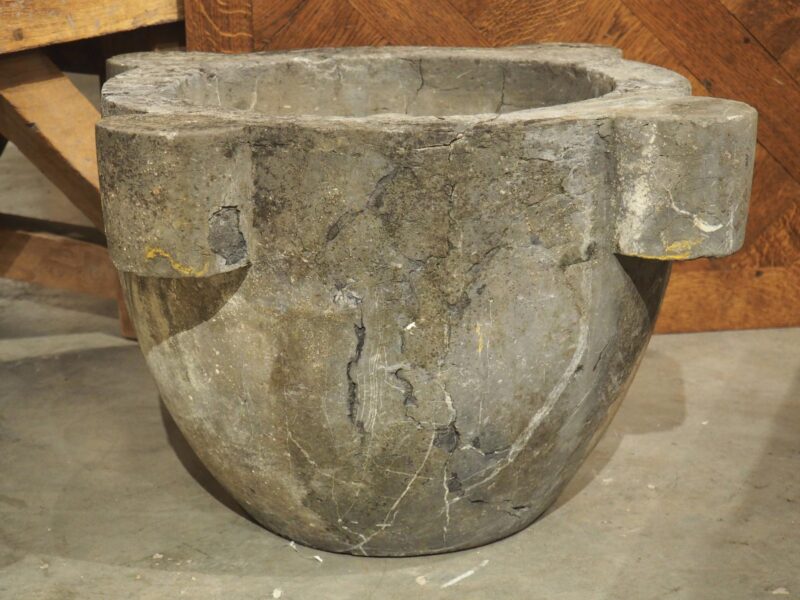 Oversized Antique Slate Mortar and Pestle from France, 19th Century - Image 12