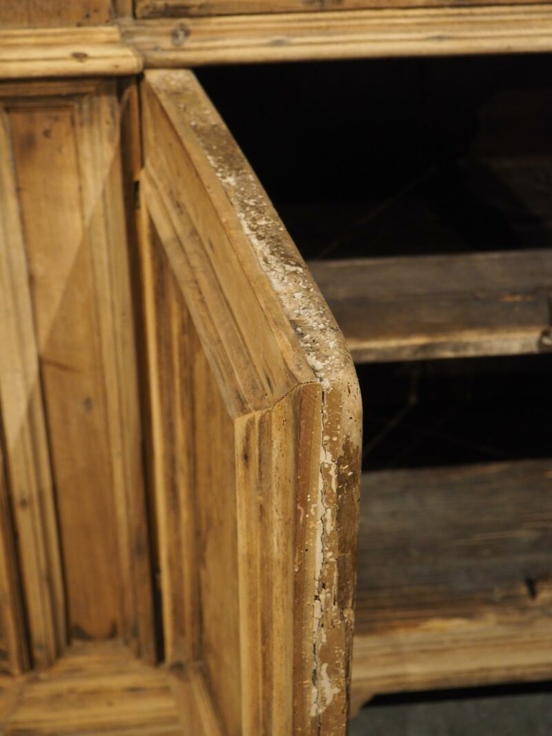 Antique Italian Bleached Walnut Credenza, 19th Century - Image 9