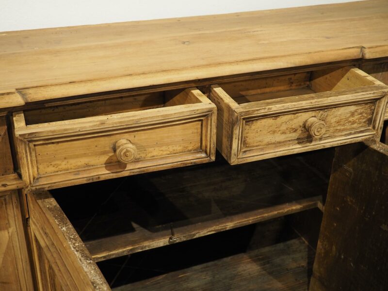 Antique Italian Bleached Walnut Credenza, 19th Century - Image 10