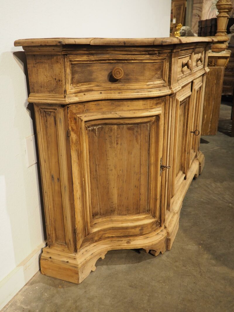 Antique Italian Bleached Walnut Credenza, 19th Century - Image 14