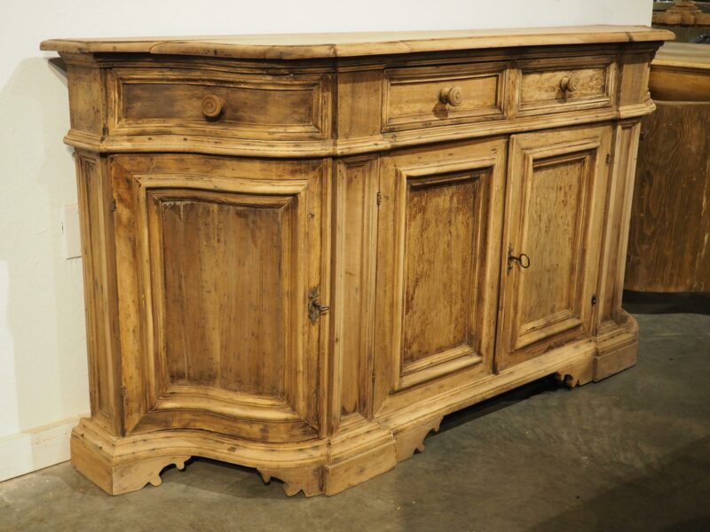 Antique Italian Bleached Walnut Credenza, 19th Century - Image 15