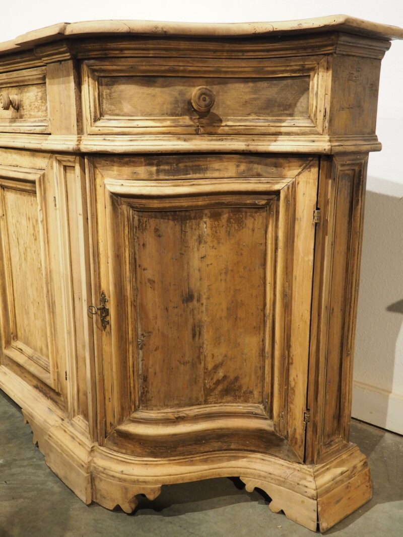 Antique Italian Bleached Walnut Credenza, 19th Century - Image 18