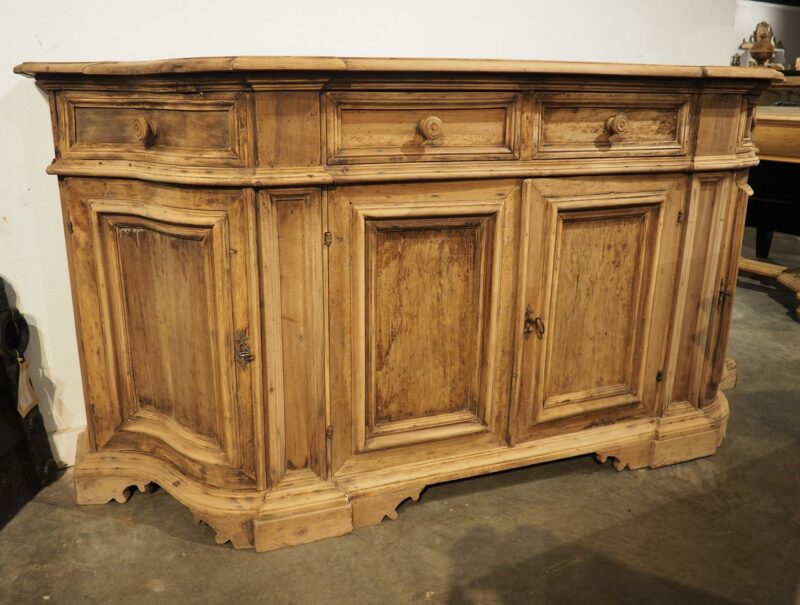 Antique Italian Bleached Walnut Credenza, 19th Century - Image 20