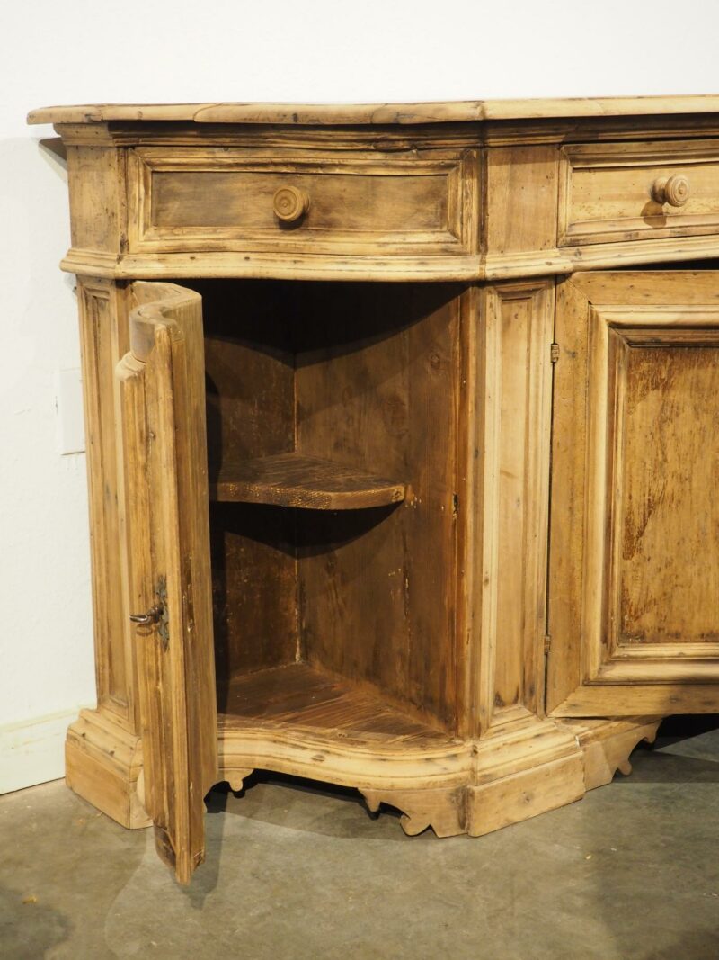 Antique Italian Bleached Walnut Credenza, 19th Century - Image 2