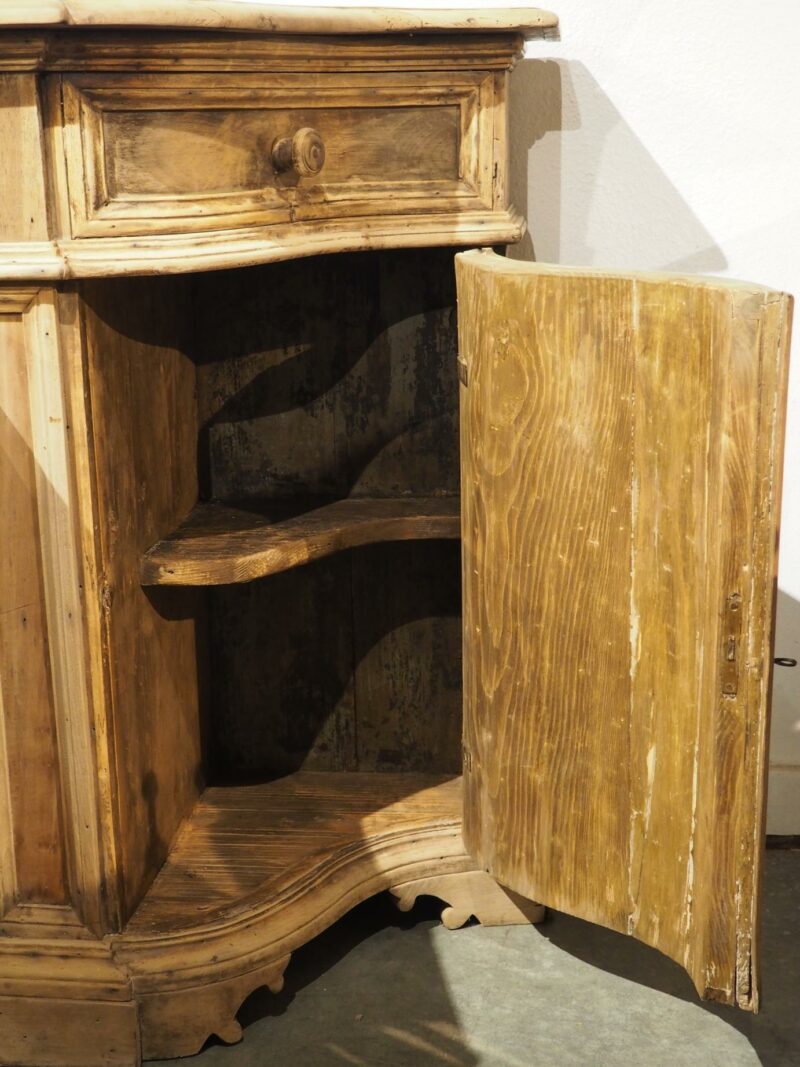 Antique Italian Bleached Walnut Credenza, 19th Century - Image 7