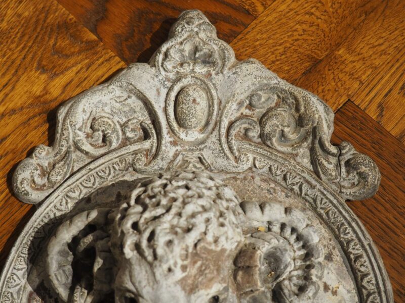 A Vintage Lead Rams Head Wall Fountain from England - Image 18