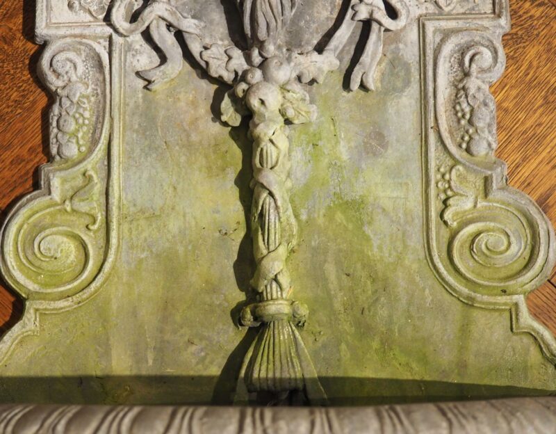 A Vintage Lead Rams Head Wall Fountain from England - Image 12