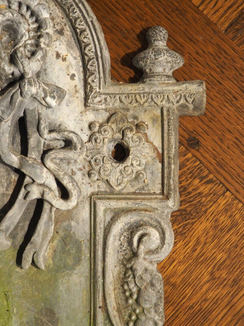 A Vintage Lead Rams Head Wall Fountain from England - Image 14